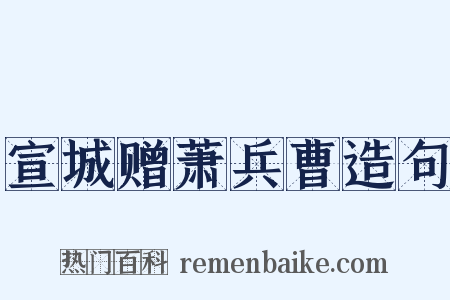 宣城赠萧兵曹造句是什么意思的图片
